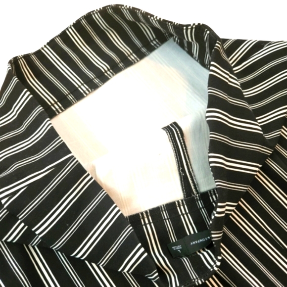 New York & Company pencil skirt size large black with white stripes - Picture 7 of 11